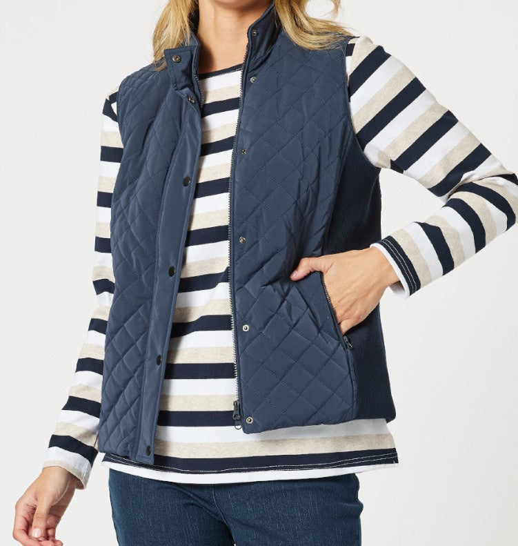 Brighton puffer vest navy