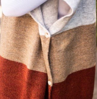 STRIPED Poncho natural