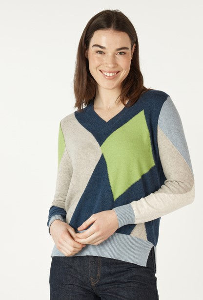 Zakket Diamond navy knit