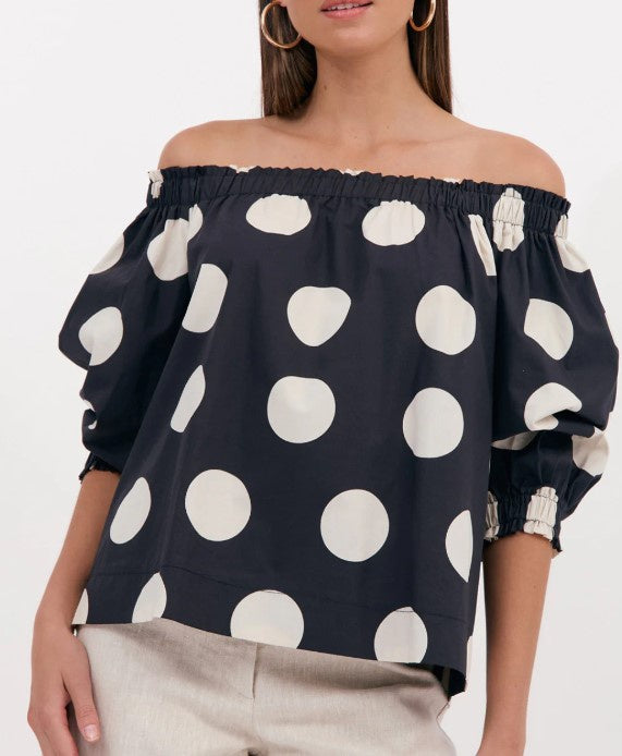 Crystal Poplin spot blouse