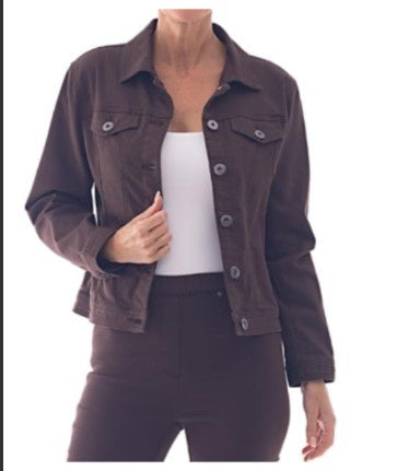 Stretch Cotton chocolate jacket