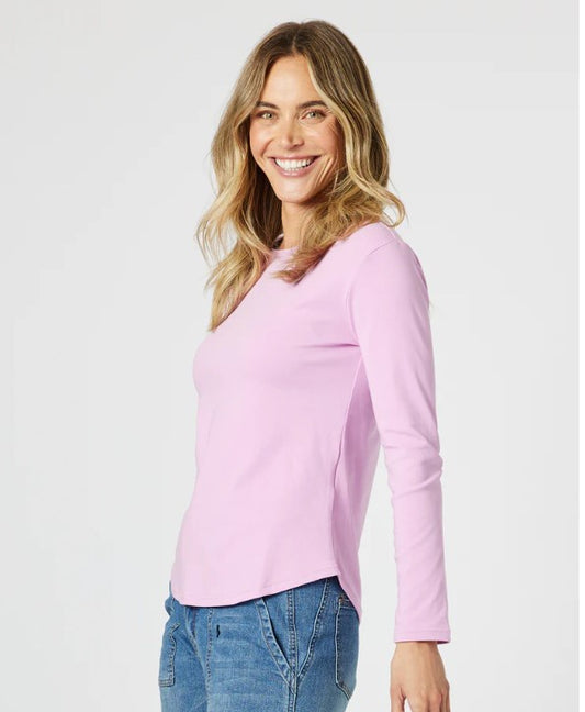 GS L/S Cotton Pink tee