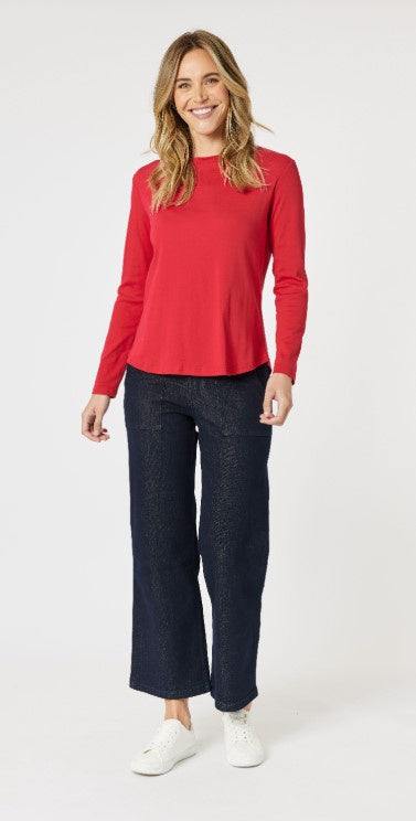 GS Red L/s Crew top