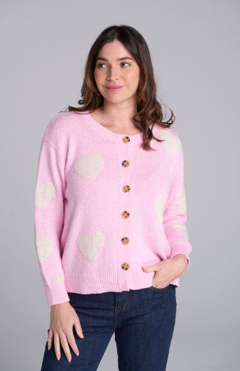 GC Big Heart Cardi Pink