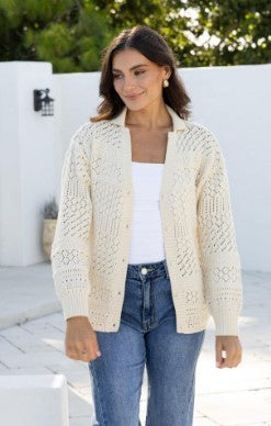 Joop Cotton cream cardigan