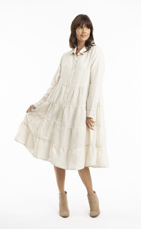 Pure linen Natural Aline dress