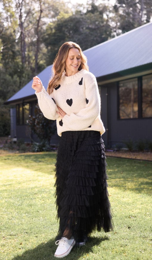 hEART ON my sleeve knit off white