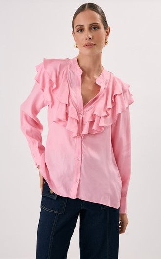 Micky Frilled shirt pink