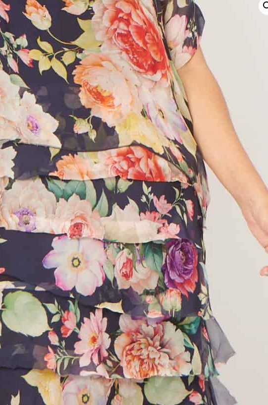 SILK Navy/Pink dress