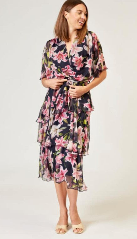 Chiffon cross over dress