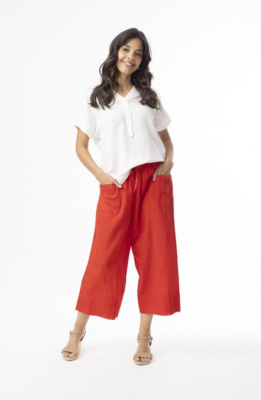 Red linen Pants