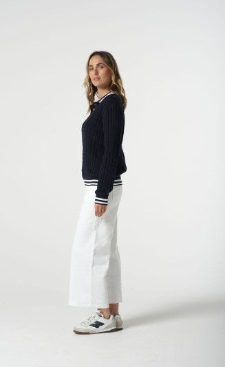 GC Navy cable knit