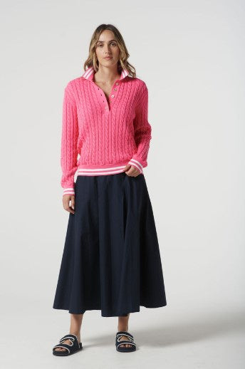 GC HOT Pink Cable knit