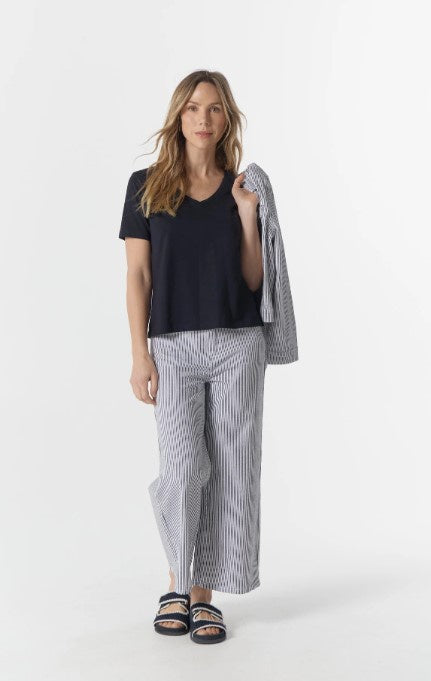 GC Cotton Stripe Navy pants