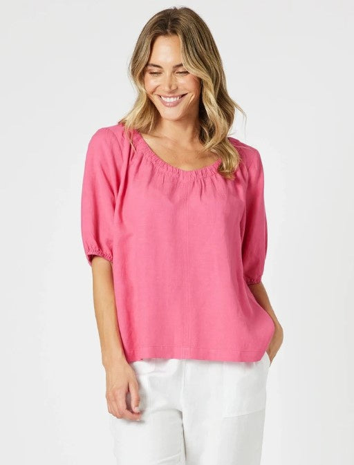 GS Peony V neck top