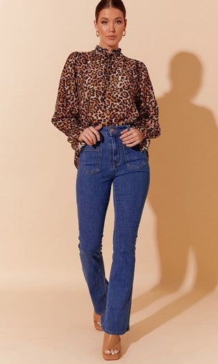 Sandra animal LS blouse