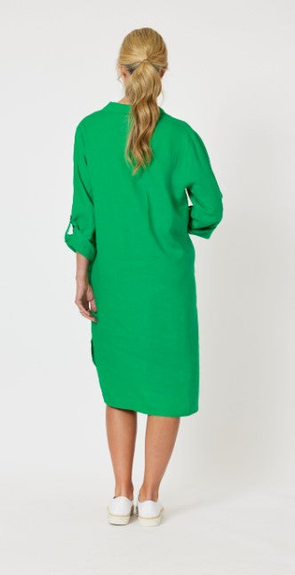 On Point Shirt Dress emerald
