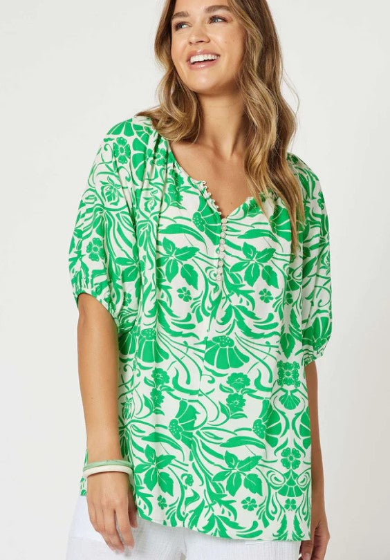 Paradise top green