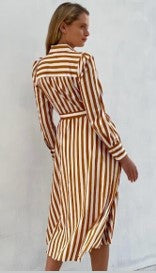 Striped dress choc