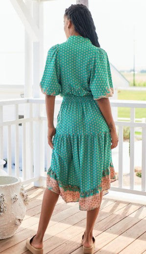 Jade Print Jasmine Midi Dress