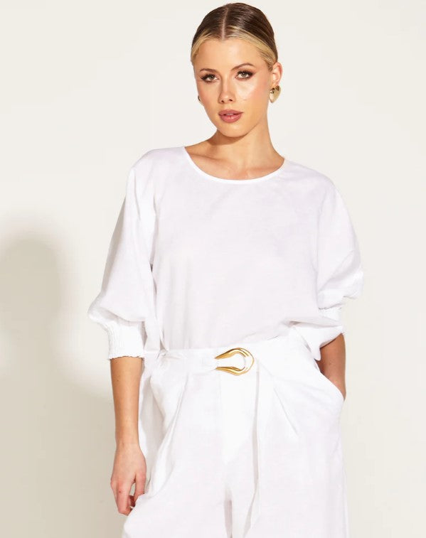 walk in the park oversizes blouse white