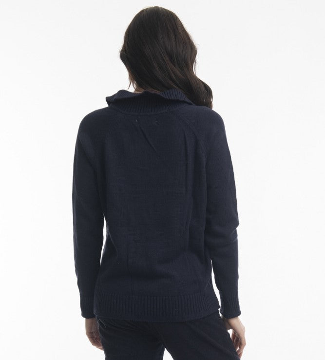 Knits collar jumper navy