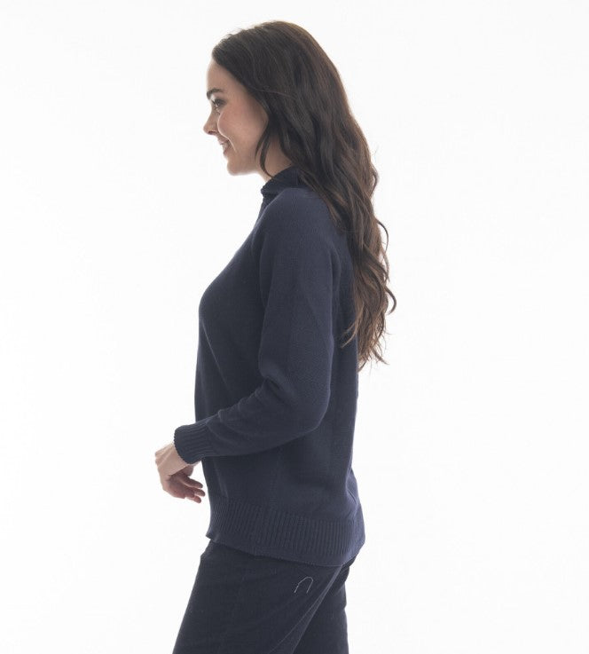 Knits collar jumper navy