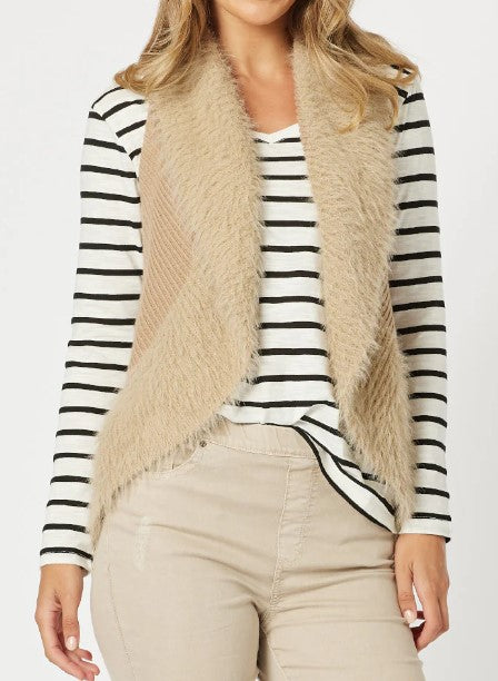 Faux Vest caramel