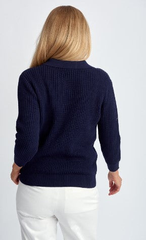 Navy  knit top
