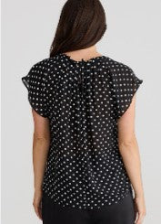 Poker dott boulavard blouse