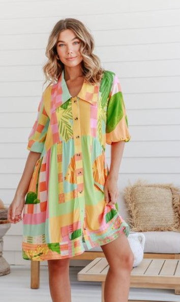 Sienna wide coloured dress