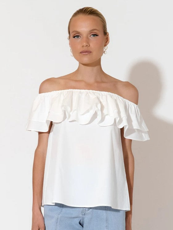 White Serena poplin blouse