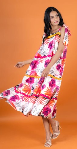 Mia strap coloured dress
