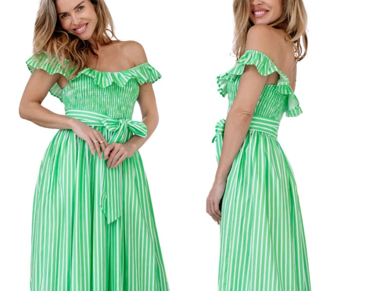 Maldives ruffle dress LIME