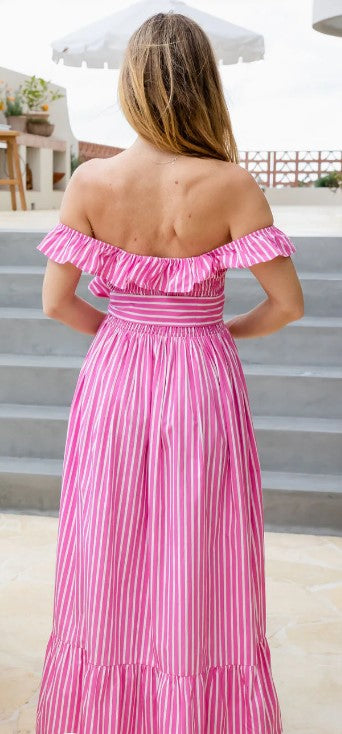 Pink maldives Ruffle dress