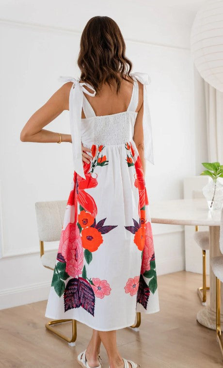Red Xmas Paradise dress no sleeve