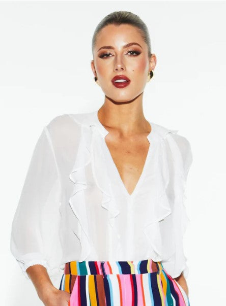 jUST LOVE FRILL Ivory blouse