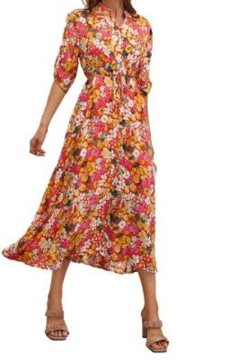 Orange/pink pretty floral dress