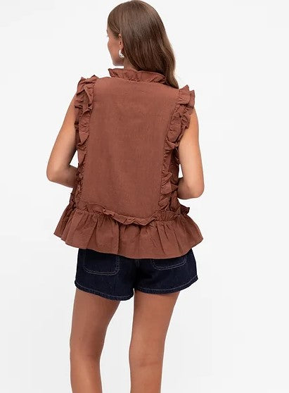 The Ebb Vest chocolate