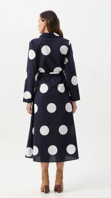 GC spot cotton Navy dress