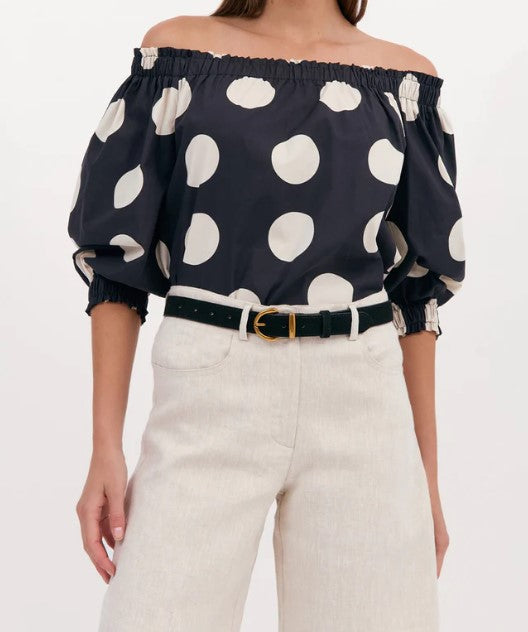 Crystal Poplin spot blouse