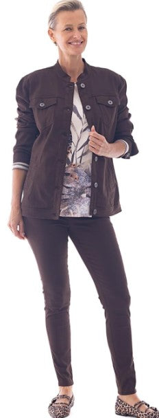 Cholate cotton stretch jeggings