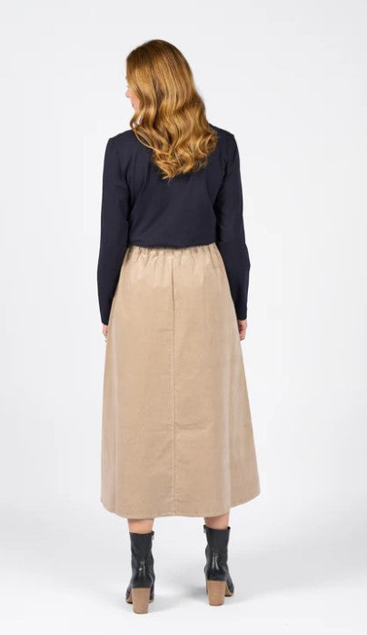 Oat A-line pull on skirt