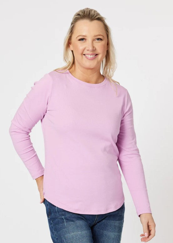 GS L/S Cotton Pink tee