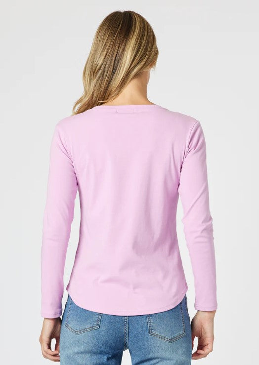 GS L/S Cotton Pink tee