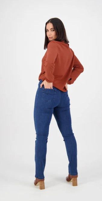 Blue denim Pull on jean