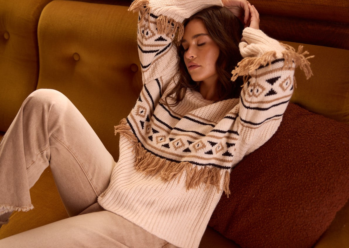 Aztec knit Oatmeal