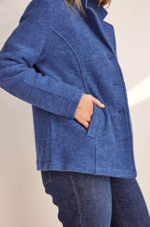 Navy boiled jacket