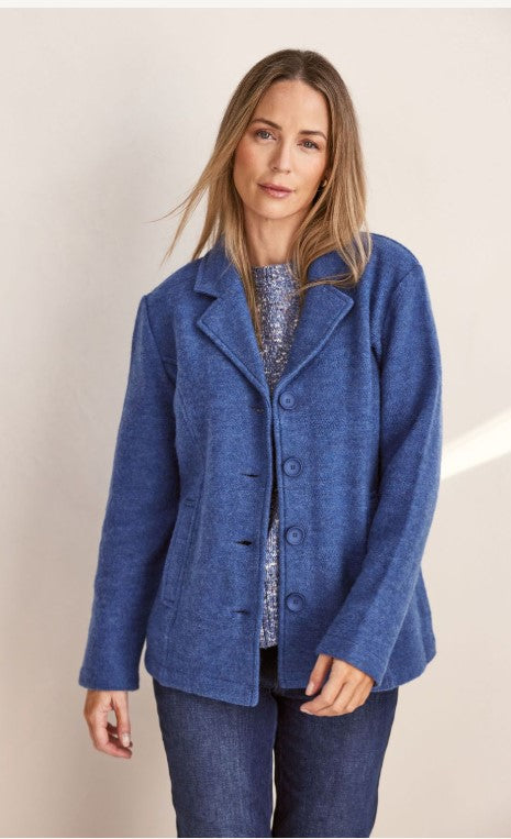 Navy boiled jacket