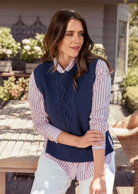 Indigo Cable Vest